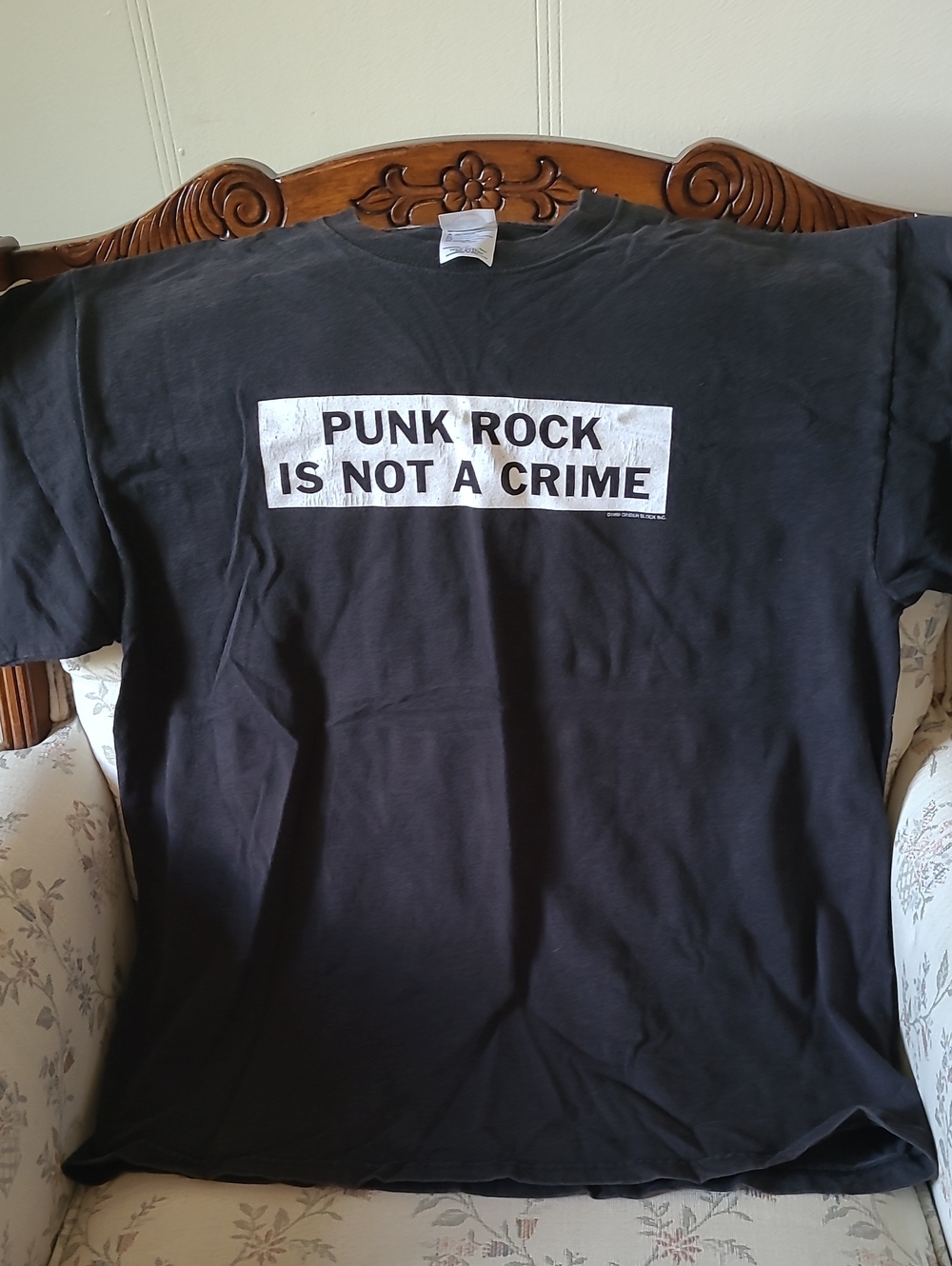 Black 'Punk Rock Is Not A Crime' Graphic Tee